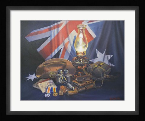 Framed Anzac Remembered Print