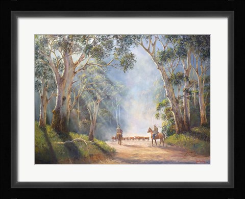 Framed Early Morning Muster Print