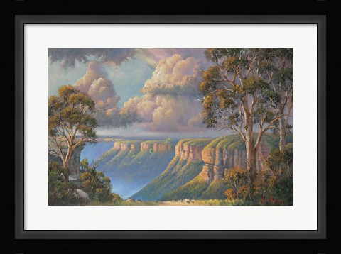 Framed Approaching Storm - Katoomba Print