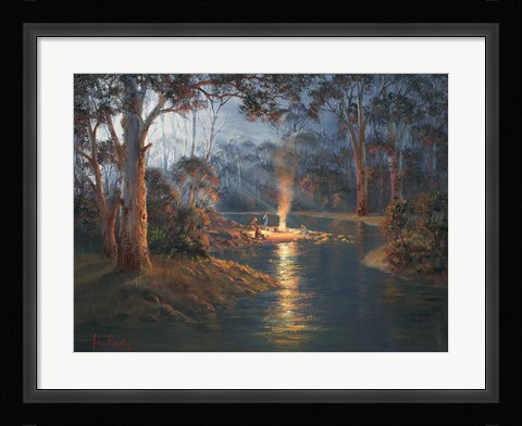 Framed Megalong Creek Moonrise Print