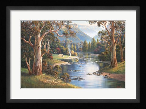 Framed Megalong Valley Campers Print