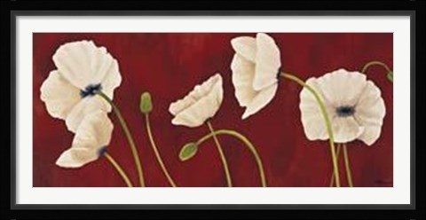 Framed Danza Di Papaveri Bianchi Print