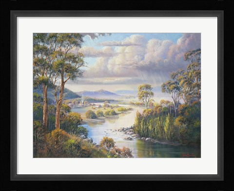 Framed Summer On The Clarence Print