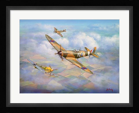 Framed Warriors Of The Sky Print