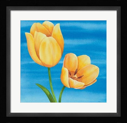 Framed Tulipani Nel Blu Print