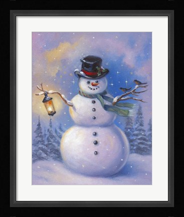 Framed Snowman Print