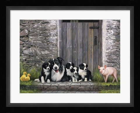 Framed Farm Animal Stable Print