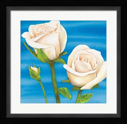 Framed Rose Bianche Print