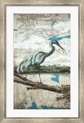 Framed Midway Heron II Print