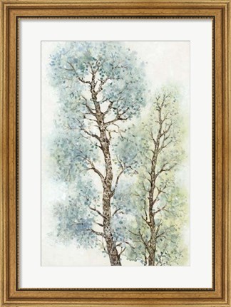 Framed Tranquil Tree Tops I Print