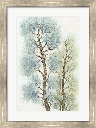 Framed Tranquil Tree Tops I Print