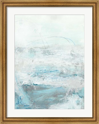 Framed Glass Sea I Print