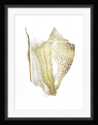 Framed Gold Foil Shell III Print