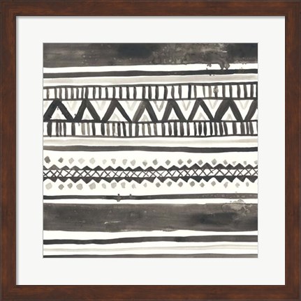 Framed Tribal Echo I Print