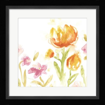 Framed Floral Song II Print