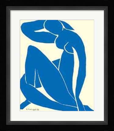 Framed Nu Bleu II Print