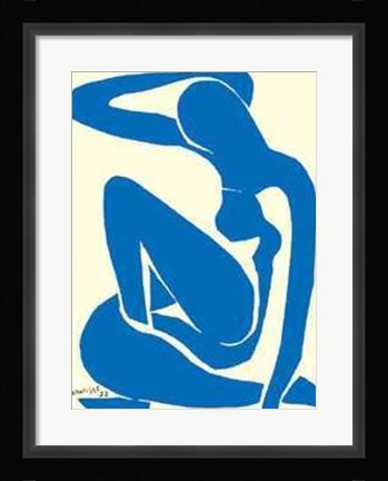 Framed Blue Nude I Print