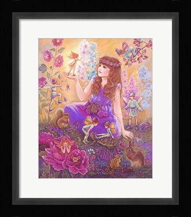 Framed Fairies In My Garden Print