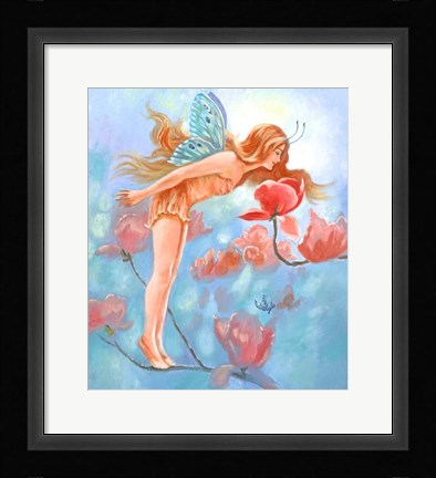 Framed Magnolia Fairy Print
