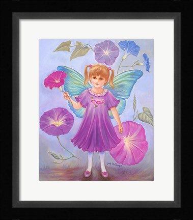 Framed Morning Glory Fairy Print
