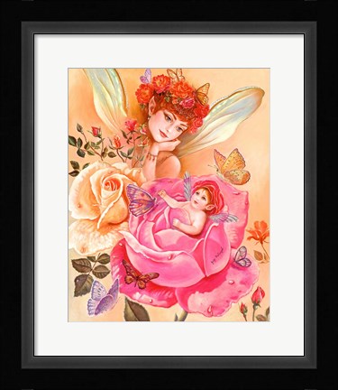 Framed My Little Rosebud Print