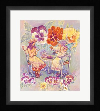 Framed Pansy Fairies Print