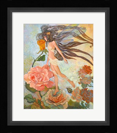 Framed Rose Fairy Print