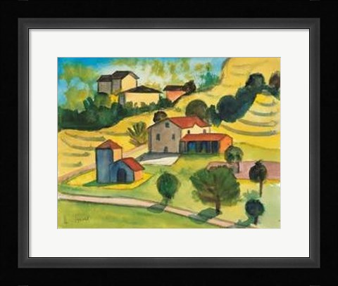 Framed Gehofte am Weinberg Print