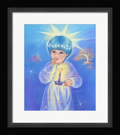 Framed Twinkle Star with Candle Print