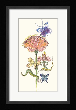 Framed Butterfly Design 3 Print