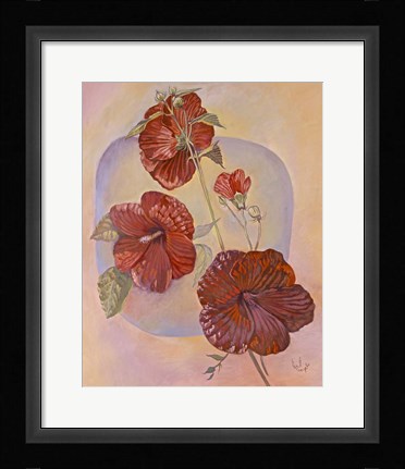 Framed Red Hibiscus Print