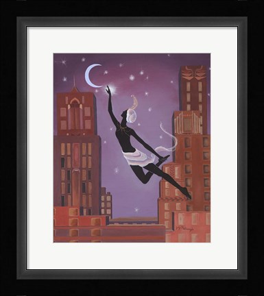 Framed Art Deco Gliding Print