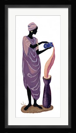 Framed Woman Pouring - Left Print