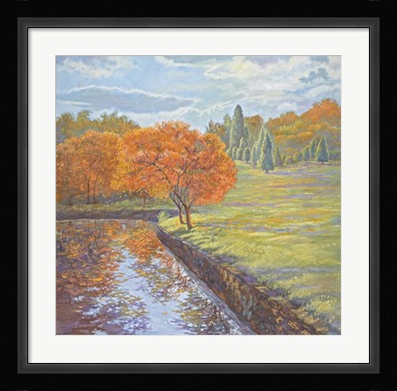Framed Autumn Cherry Trees Print