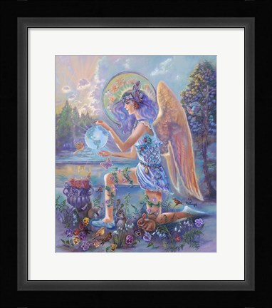 Framed Guardian Angel Of The World Print