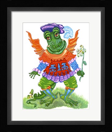 Framed Friendly Dragon Print