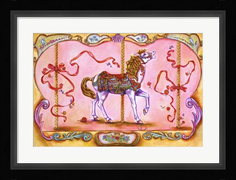 Framed Carousel Horse Print