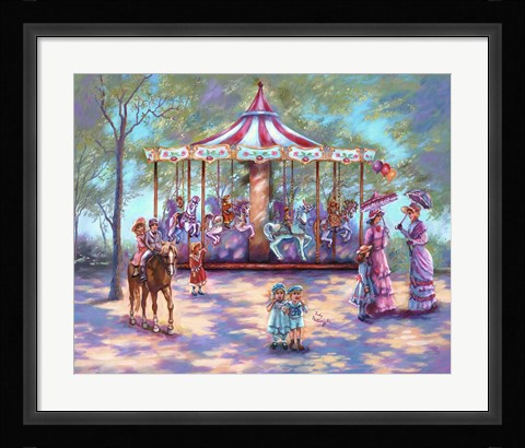 Framed Red Carousel Print