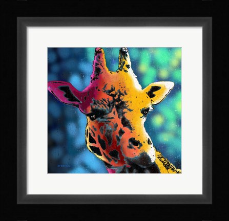Framed Giraffe 1 Print