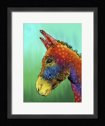 Framed Spotted Donkey 1 Print