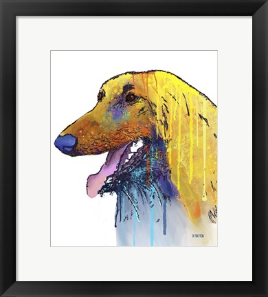 Framed Afghan Hound 2 Print