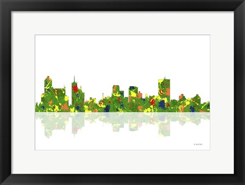 Framed Memphis Tennessee Skyline 1 Print