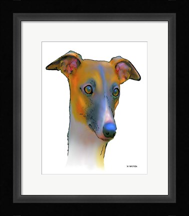 Framed Greyhound 1 Print