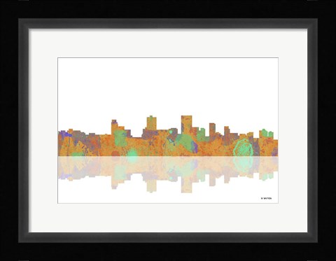 Framed Anchorage Alaska Skyline 1 Print