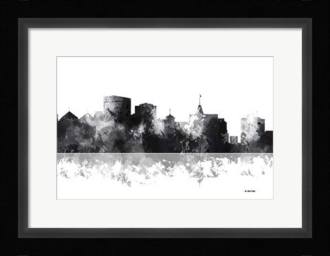 Framed Oakland California Skyline BG 1 Print