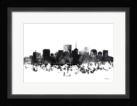 Framed Richmond Virginia Skyline BG 1 Print