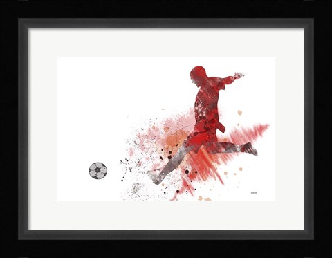 Framed Soccer Player 1 Print