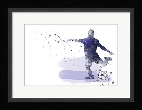 Framed Soccer Player 2 Print