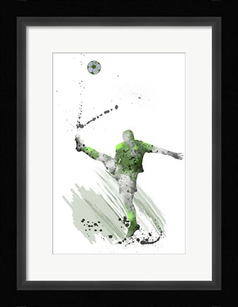 Framed Soccer Player 3 Print