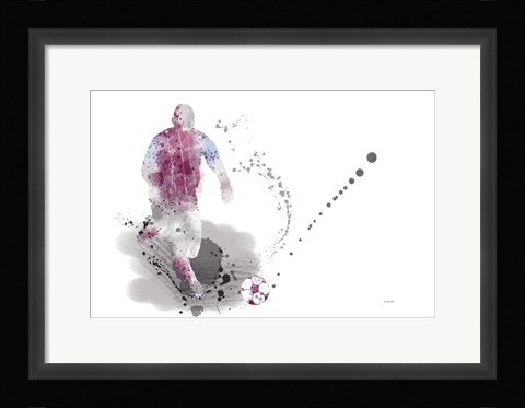 Framed Soccer Player 4 Print